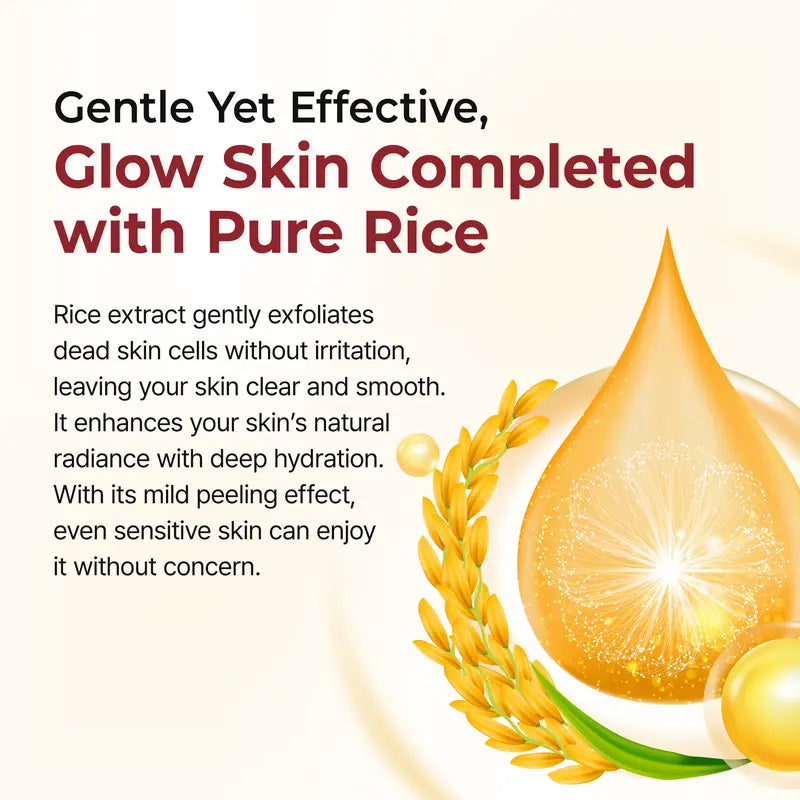 (Genuine Guarantee)Peel Shot Glow Rice Ampoule Duo - Serums for Brightening, Exfoliating, and Moisturizing - Suitable for All Skin Types